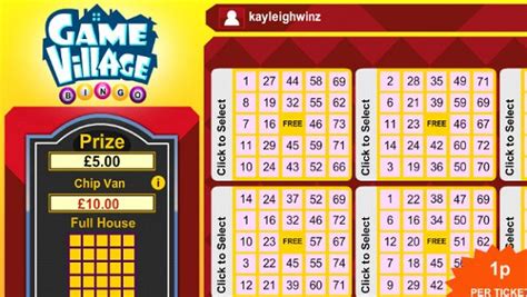 game village bingo.